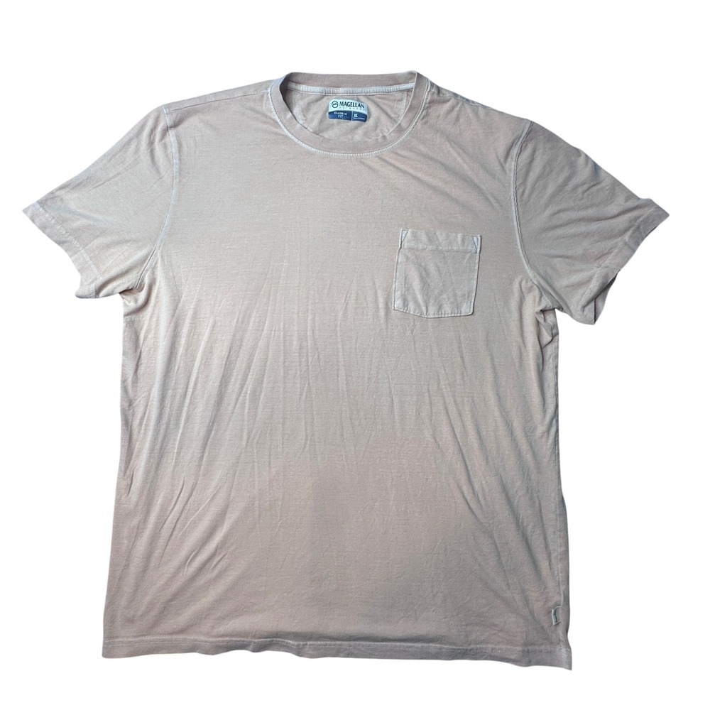 Magellan T-Shirt Mens XL Peach Shore & Line‎ Classic Fit Pocket Short Sleeve Tee